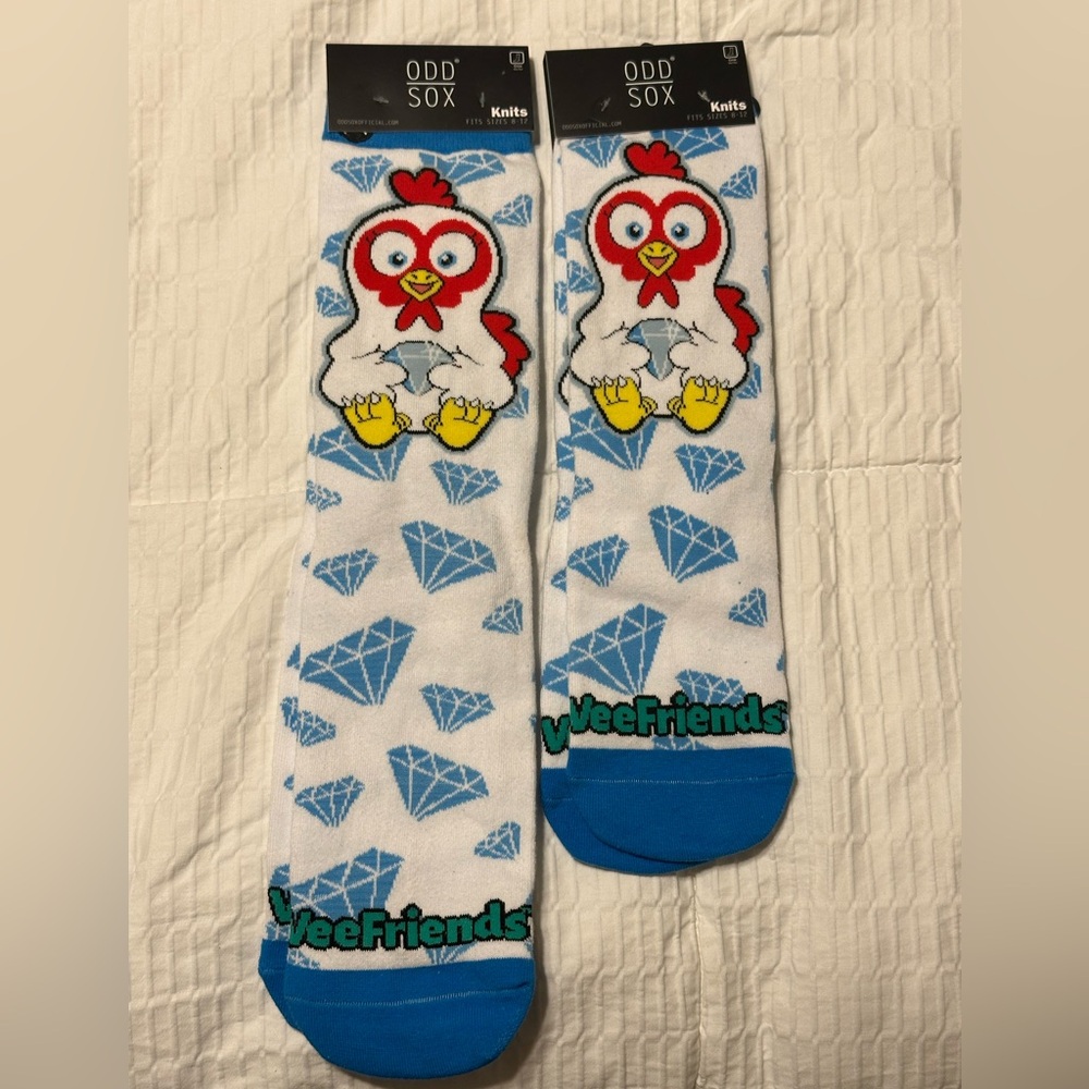 2 Pairs VeeFriends Limited Edition Oddsox Socks Diamond Hands Hen Gary Vee